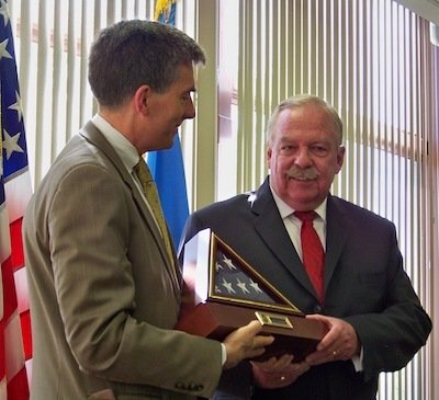 Gary Grantham receives award at NSA