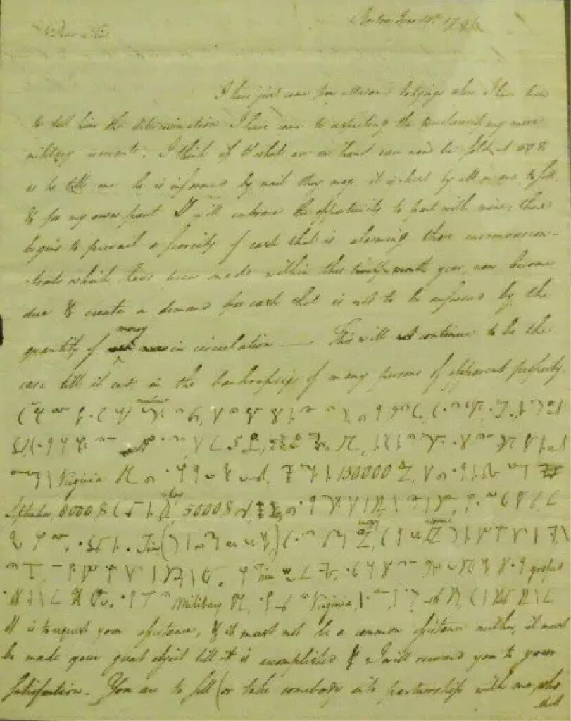 1796 letter from William Coleman
