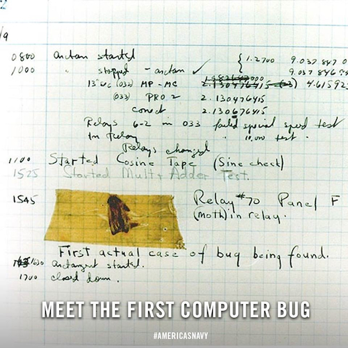 Grace Hopper & the First Computer “Bug” (9 September 1947)