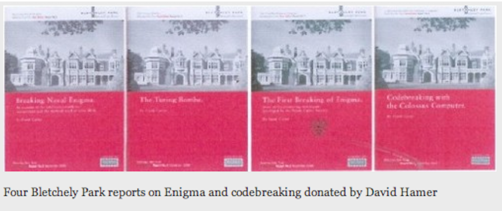 Bletchley Park reports donated by David Hamer