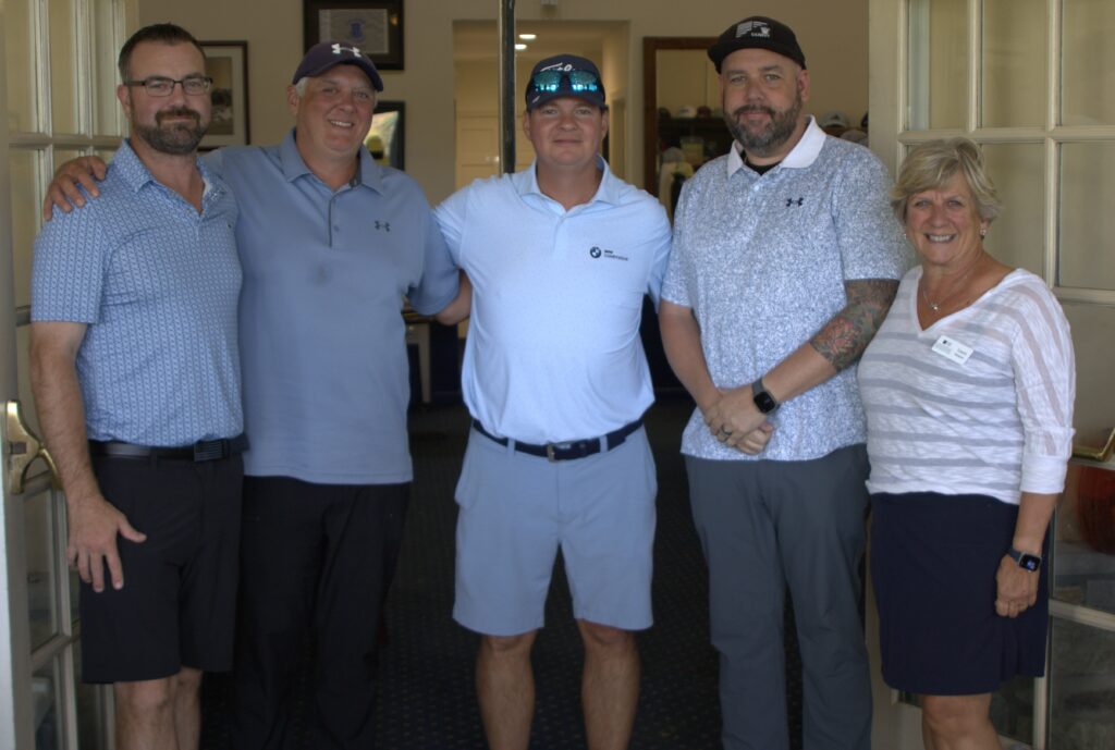 2025 Second Place Team - Bob McGinn, Elmer McCray, Tommy Gain, and Lori Wentz representing Fuse Engineering (pictured with Jim Millette (GDIT) and Laura Nelson (NCF)