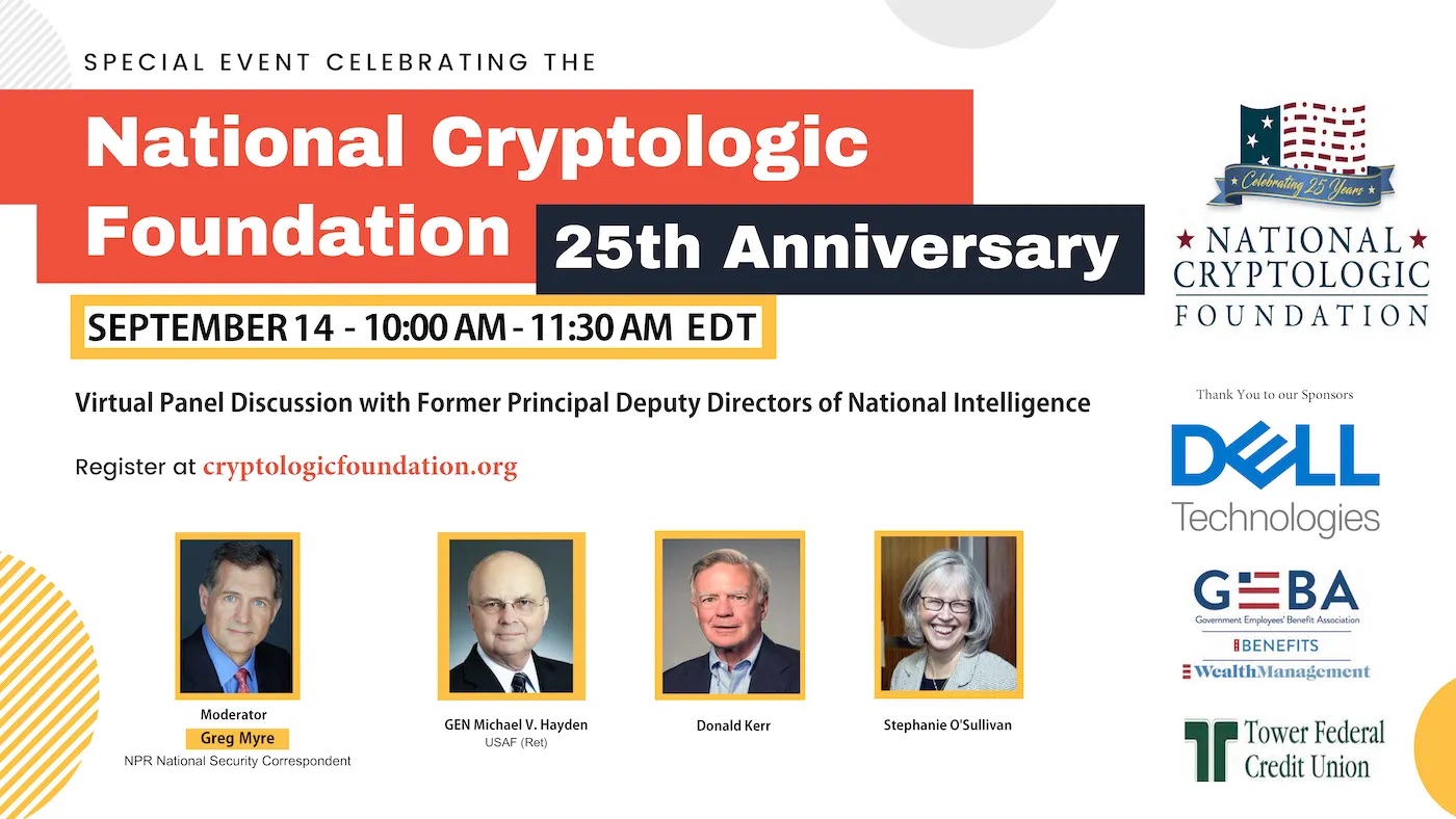 NCF 25th Anniversary: Virtual Panel Discussion with Former Principal Deputy Directors of National Intelligence