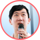 speaker with microphone at event