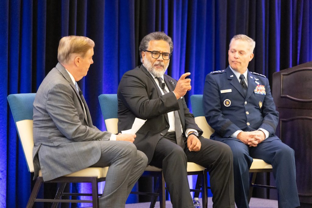 2024 Cocktails and Codebreakers - Fireside Chat with moderator Steve Scully, and speakers Harry Coker Jr., Gen Timothy D. Haugh.