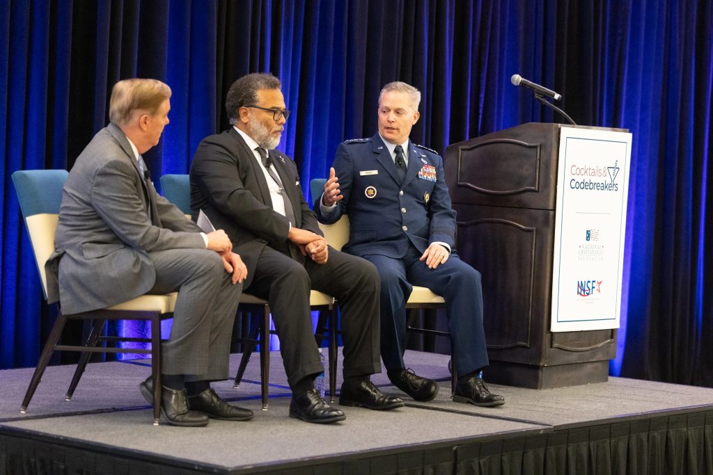 2024 Cocktails and Codebreakers - Fireside Chat moderated by Steve Scully with guest speakers Harry Coker Jr., and Gen Timothy D. Haugh